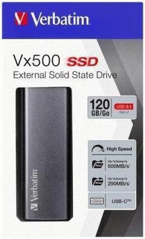 Verbatim VX500 120GB USB 3.1 Gen 2 Solid State Disk - External