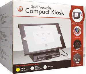 Cta Digital Desktop Anti-Theft Stand Ipad Black Case Rotates 360 Degrees