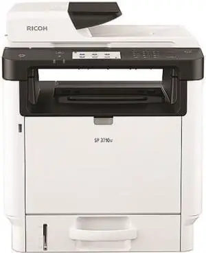 Ricoh SP 3710SF Laser Multifunction Printer - Monochrome - Plain Paper Print - Desktop - Copier/Fax/Printer/Scanner - 34 ppm Mono Print - 1200 x 1200 dpi Print - Automatic Duplex Print - 1 x Duplex Au