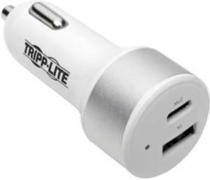 DUAL-PORT USB CAR CHARGER WITH PD CHARGING - USB TYPE C (27W) & USB TYPE A (5V 1