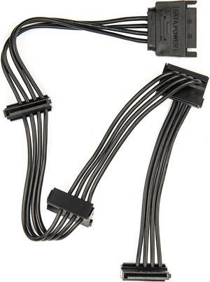 Rocstor Splitter Cord - for Hard Drive, Solid State Drive, Optical Drive - Black