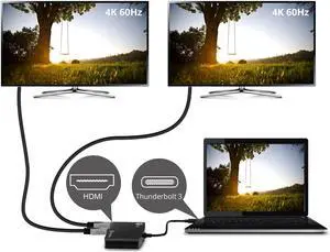 THUNDERBOLT3 TO DUAL HDMI THUNDERBOLT3 TO DUAL HDMI