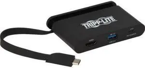 Tripp Lite Usb C Multiport Adapter Converter 4K W/ /Hdmi Gigabit Ethernet Usb-A Hub Pd Charging Storage Cable Thunderbolt 3 Compatible