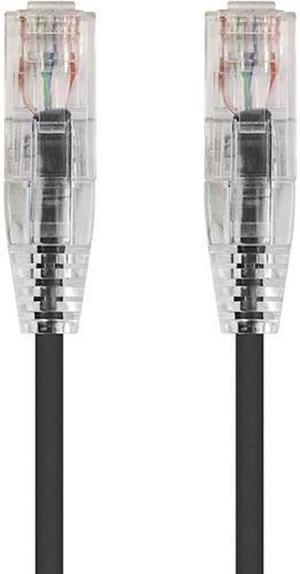 Monoprice Cat6 Ethernet Patch Cable - 3 feet - Black | Snagless RJ45 Stranded 550MHz UTP CMR Riser Rated Pure Bare Copper Wire 28AWG - SlimRun Series