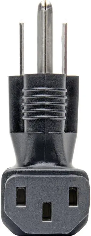 Tripp Lite Down-Angled Nema 5-15P To C13 Power Cord Adapter - 10A 125V Black