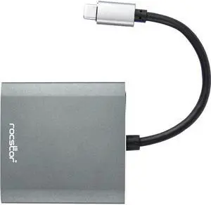 ROCSTOR Y10A201-A1 USB-C TO DUAL DISPLAYPORT 4K60H