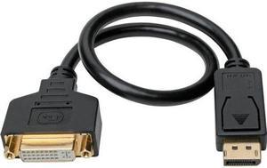 Tripp Lite Displayport To Dvi Adapter Converter Cable M/F 1080P Black 1Ft