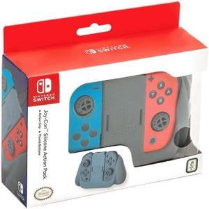 Nintendo Switch Joy-Con Action Grip and Thumb Grips ??? Grey Textured Silicone ??? Official Nintendo Licensed Product