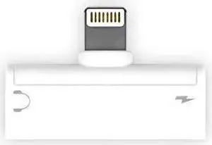 Aluratek Lightning + 3.5 mm Adapter For iPhone/iPad - 1 x Lightning Male Proprietary Connector - 1 x Lightning Female Proprietary Connector, 1 x Mini-phone Female Stereo Audio