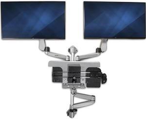 StarTech Dual Monitor Adjustable Wall Mount Computer Workstation  WALLSTSI2