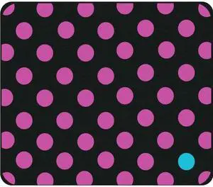 OTM CLASSIC PRINTS BLACK MOUSE PAD, DOTTY GONE VIOLET