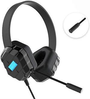 Gumdrop DropTech B1 Headsets - Stereo - Mini-phone - Wired - Over-the-head - Binaural - Circumaural - 6 ft Cable - Black