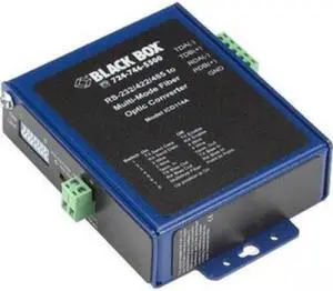 Black Box Industrial Opto-Isolated Serial to Fiber Single-Mode SC Converter