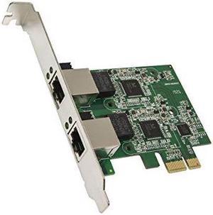 Syba Dual 2.5 Gigabit Ethernet PCI Express PCI-E Network Controller Card 10/100/1000/2500 Mbps RJ45 LAN Adapter Low Profile Bracket