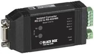 RS-232 to RS-422/RS-485 interface converter with optical isolation.