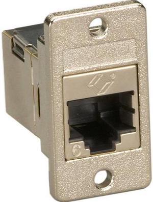 CAT6 RJ-45 Panel-Mount Couplers, Shielded, Silver