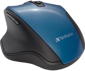 Verbatim Silent Ergonomic Wireless Blue LED Mouse Dark Teal 70244