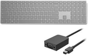 Microsoft Surface Keyboard Gray + Microsoft Mini DisplayPort to VGA Adapter Black