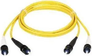 Single-Mode 9-Micron Duplex Fiber Optic Cable LC-LC PVC 2-m 6.5-ft.