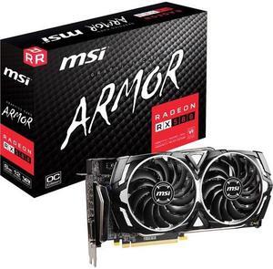 MSI - R580ARX - MSI ARMOR Radeon RX 580 ARMOR X Radeon RX 580 Graphic Card - 8 GB GDDR5 - 1.37 GHz Core - 256 bit Bus Width - DisplayPort - HDMI - DVI