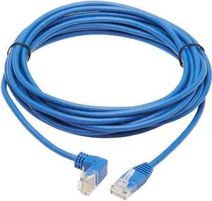 Tripp Lite Cat6 Ethernet Cable Down Right Angled Slim Molded M/M Blue 20Ft