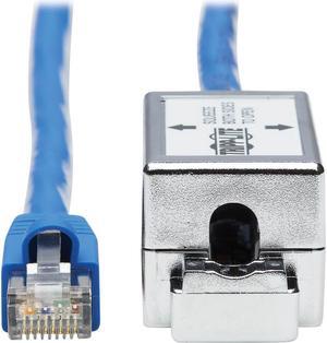 Tripp Lite N237A-P18N-WHSH 18" Cat6a Junction Box Cable Assembly Blue