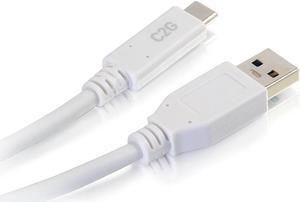 C2G 28837 C2G 10FT USB 3.0 USB TYPE C TO USB A USB CABLE WHITE M/M