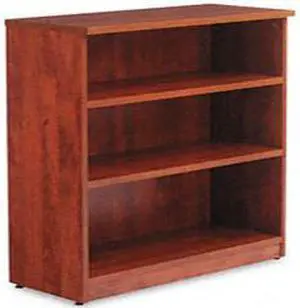 Alera Valencia Series Bookcase, Three-Shelf, 31 3/4w x 14d x 39 3/8h, Med Cherry