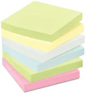Post-it Recycled Note Pads 3 x 3 Assorted Helsinki Colors 100-Sheet 12/Pack 654RPA
