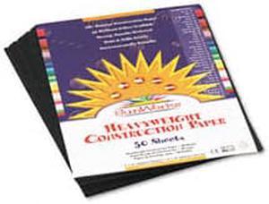 Pacon 6303 SunWorks Construction Paper  Heavyweight  9 x 12  Black  50 Sheets