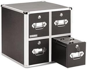 Four-Drawer CD File Cabinet, Holds 660 Folders/240 Slim/120 Std. Cases