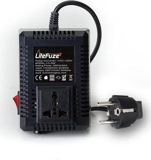 LiteFuze LC-300EU 300Watt Step Up/Down Travel Voltage Converter, EU Cord [5-Years Warranty]