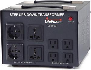 Step Up/Down LiteFuze convertingbox 1000-Black 1000 Watt Auto Voltage Converter Transformer Light Weight 