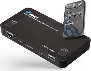 4K HDMI Matrix Switch 4 X 2 by Orei Switcher 18G UltraHD with Arc Supports Upto 4K @ 60Hz & 1080P IR Remote Control - Full Matrix Selection (UHD-402)