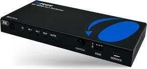 2x1 HDMI Switcher W/ Audio Out: 2-In 1-Out, UltraHD 8K, EDID (BK-21A)