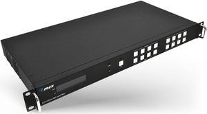 Professional 4K 4X4 HDMI Matrix Video Wall by OREI - Seamless Switching HDCP 2.2 UltraHD 4K @ 60Hz 4:4:4 Switcher & IR Control, Audio Extract, RS-232 - Zero Latency - 4 Displays - 2x2 Video Wall