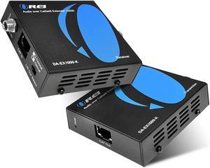 OREI Audio over Cat5e/6 Extender upto 1000 Feet - Extend Digital Optical Coxial Toslink Signal over LAN Ethernet Power Over Cable for Long Distance Extension Dolby Digital, DTS 4.1, DTS-HD, PCM