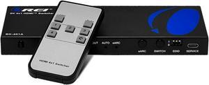OREI 8K HDMI Switcher With ARC/eARC Audio Extraction (BK-401ARC)