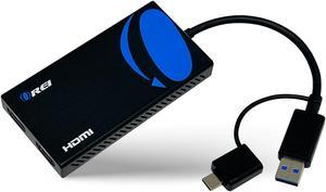 OREI SplitExtend HDMI Splitter Extender for Dual Video Monitor Extended Display (USBC2HDMI2)