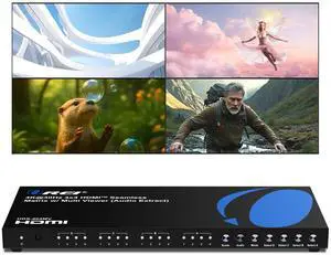 OREI 4K@30Hz 4x4 HDMI Seamless Matrix w/ Multi Viewer (Audio Extract) (HDS-404MV)