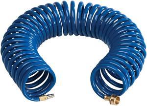 Garden Hose Replacement For American Brass Quick Disconnect Valve 15 Foot Coiled Extension Blue With Retail Packagin