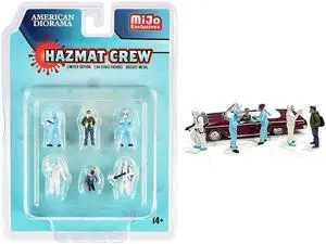 "Hazmat Crew" 6 piece Diecast Figurine Set for 1/64 Scale Models by American Diorama