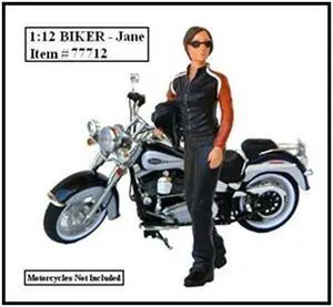 Biker Jane Figure For 1:12 Models by American Diorama