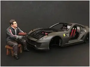 "Chop Shop" Mr. Lugnut with a Bench Figurine for 1/18 Scale Models by American Diorama