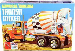 Skill 3 Model Kit Kenworth / Challenge Transit Cement Mixer Truck 1/25 Scale Model by AMT