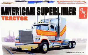 Skill 3 Model Kit American Superliner Semi Tractor 1/24 Scale Model by AMT