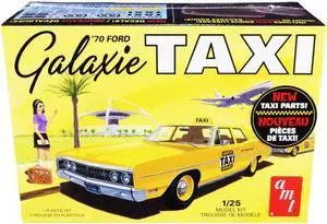 Skill 2 Model Kit 1970 Ford Galaxie "Taxi" with Luggage 1/25 Scale Model by AMT