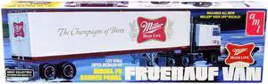 Skill 3 Model Kit Fruehauf FB Beaded Panel Van Trailer "Miller" 1/25 Scale Model by AMT