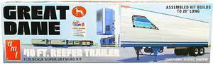 Skill 3 Model Kit Great Dane 40 Ft. Reefer Refrigerated Trailer 1/25 Scale Model by AMT