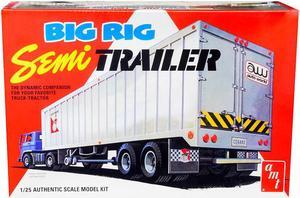 Skill 3 Model Kit Big Rig Semi Trailer with 2 Pallets 2-In-1 Kit 1/25 Scale Model by AMT